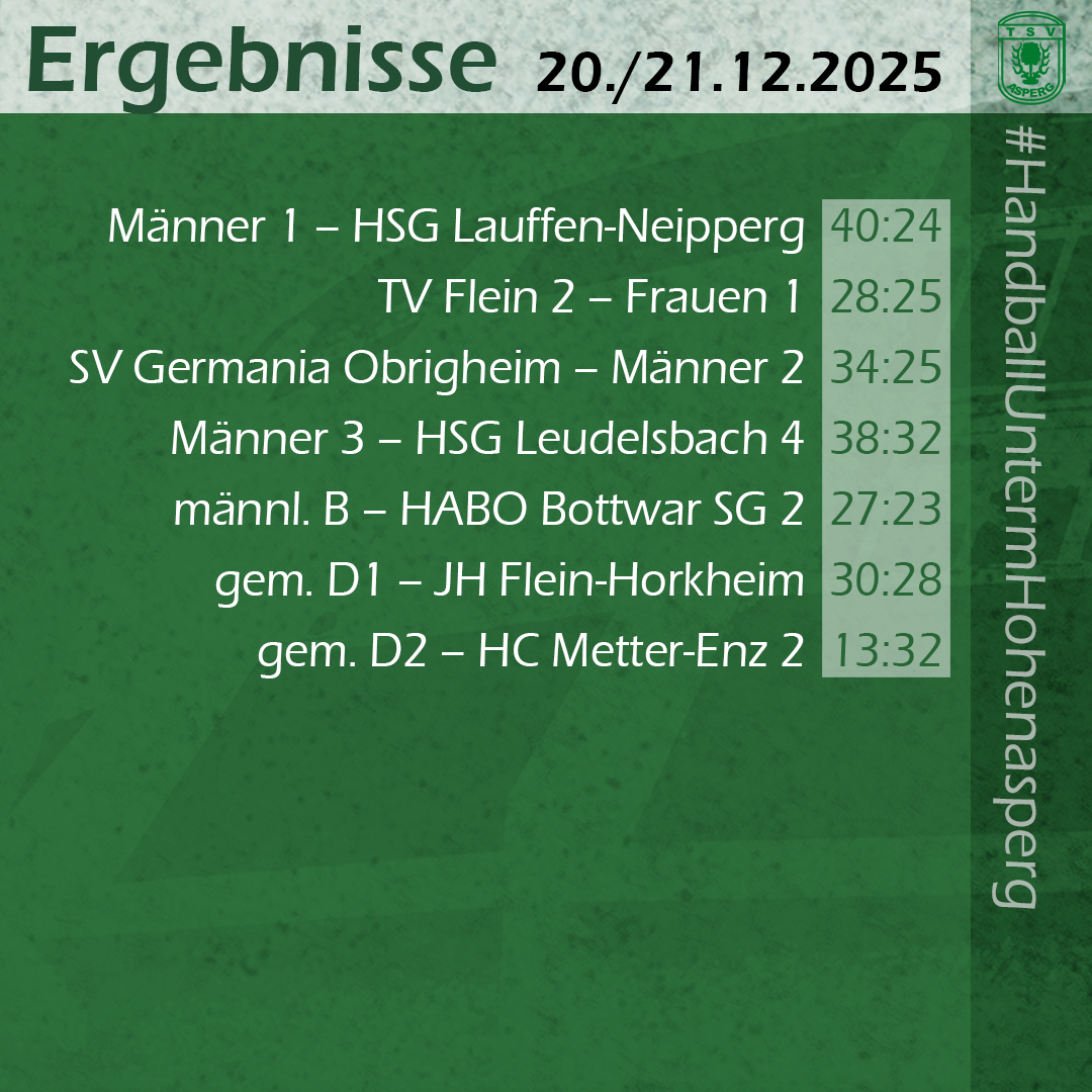 Die nächsten Spiele der Asperger Mannschaften