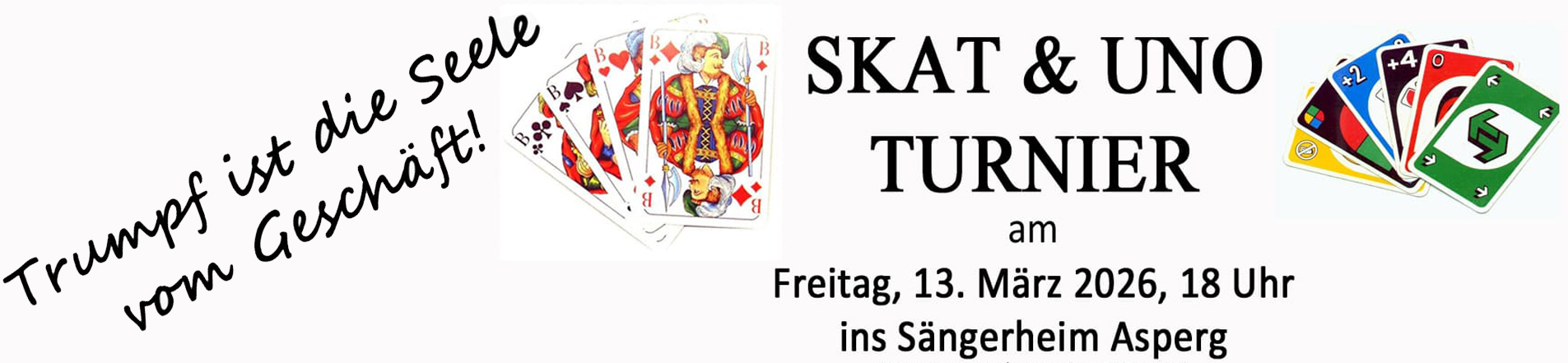 Skat- und UNO-Turnier am 13.03.2026