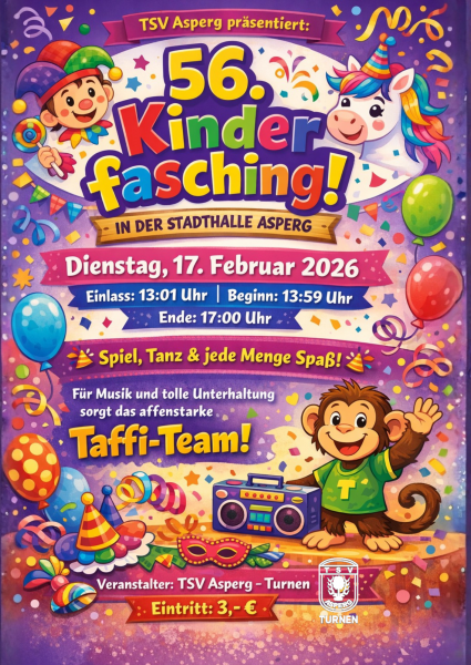 Flyer 56. Kinderfasching 2026