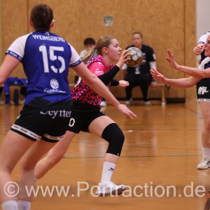 07.12.2025 TSV Weinsberg - Frauen 1 22:21 | Bild: Mike Matysik (www.portraction.de)	
