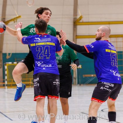 17.01.2026 Männer 1 - HSG Leudelsbach 30:29 | Bild: Mike Matysik (www.portraction.de)