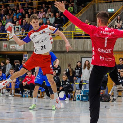 20.01.2026 | 100 Jahre Handball unterm Hohenasperg | TVB Stuttgart - HBW Balingen-Weilstetten 33:31 | Bild: Mike Matysik (www.portraction.de)
