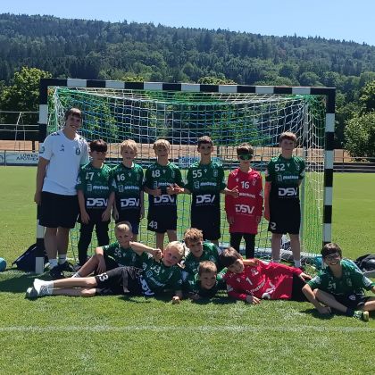 Die gemischte D-Jugend beim Rasenturnier der HSG Sulzbach/Murrhardt