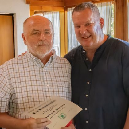 Ehrungsmatinee 2026 - Gerhard Knittig (60 Jahre Mitgliedschaft) und Steffen Grauer